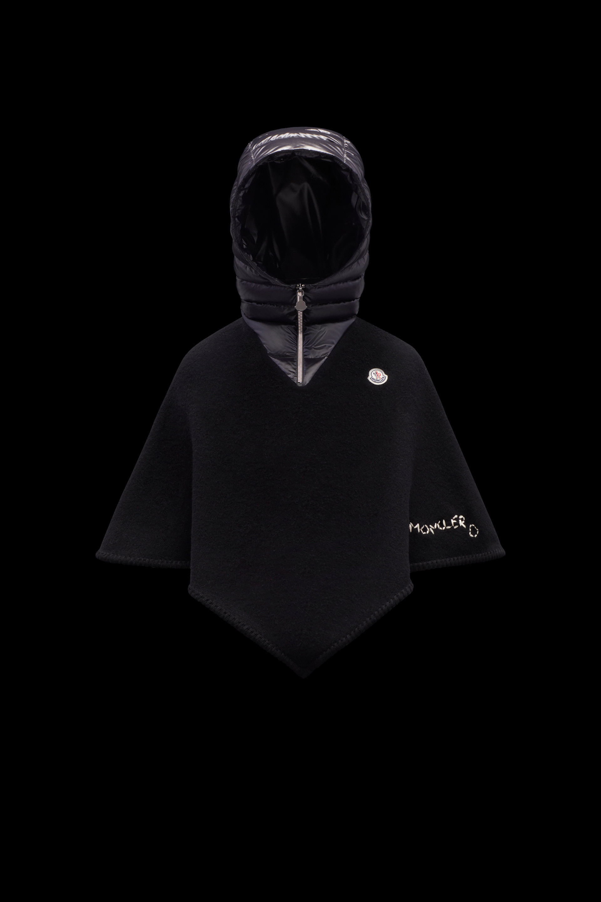 MONCLER2022/23秋冬新作キッズ 異素材MIX ポンチョ 4A/5A/6A
