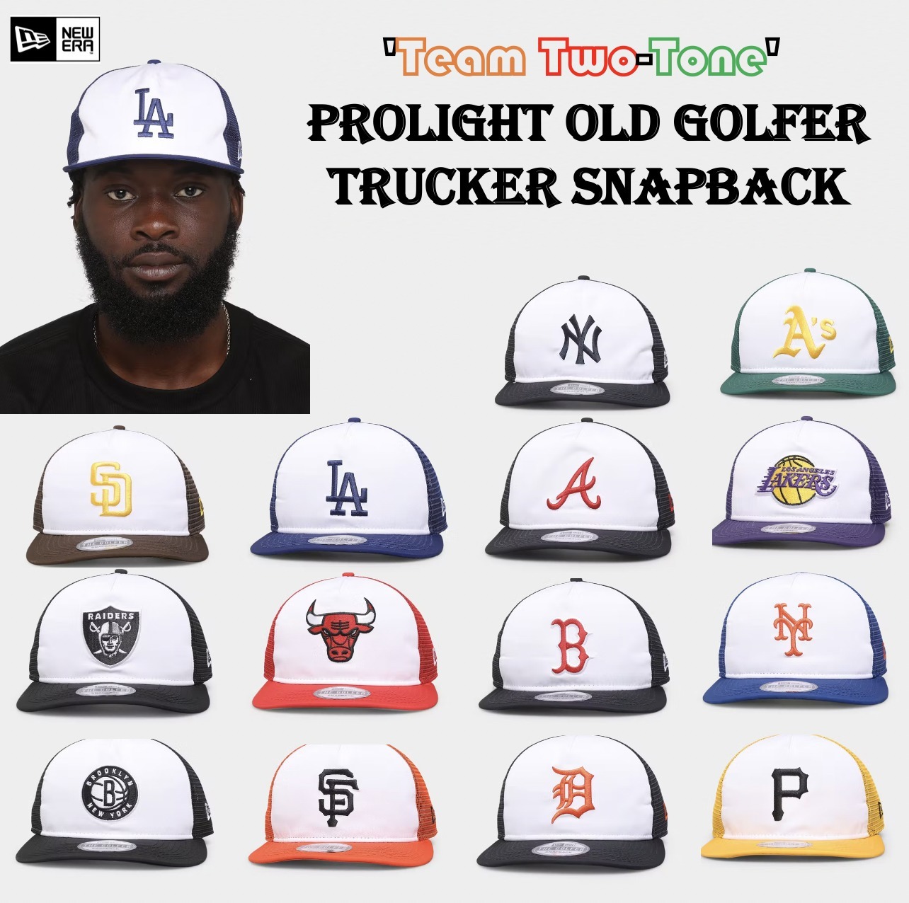 NEW ERA 'Team Two-Tone' Old Golfer Trucker トラッカー