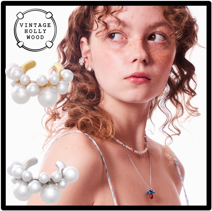 ★送料・関税込★VINTAGE HOLLYWOOD★Pearly Bubble Earcuff★