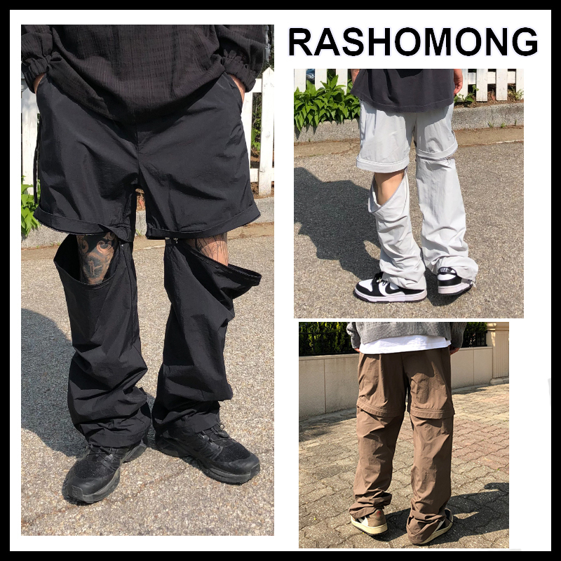 【RASHOMONG】★送料・関税込★Unique Split Nylon Wide Pants