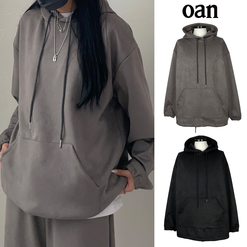 【oan】Suede Hoodie