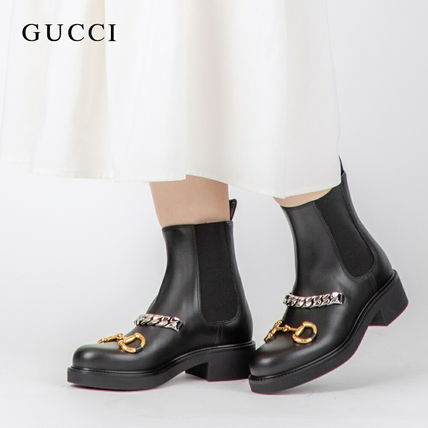 ミドルブーツ GUCCI Women Boots 827860AADP3 1000 BLACK ブラック（黒）系 GUCCI(グッチ) ミドルブーツ(レディース