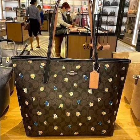 セールCoachヴィンテージミニローズシグネチャーシティートート