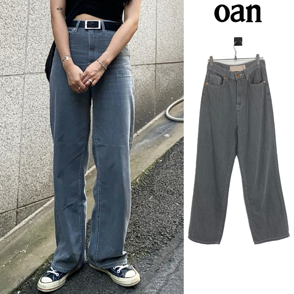 【oan】Grey Stitch Pants