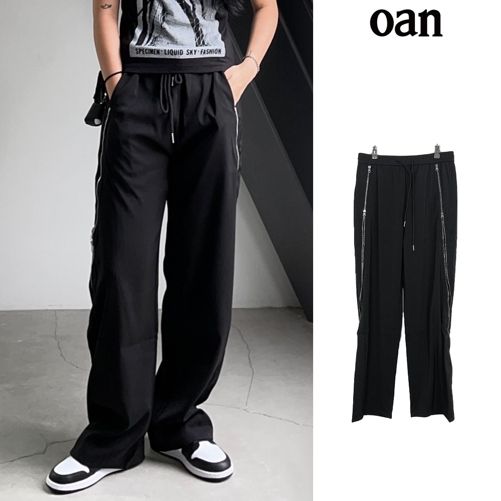 【oan】Side Zipper Pants