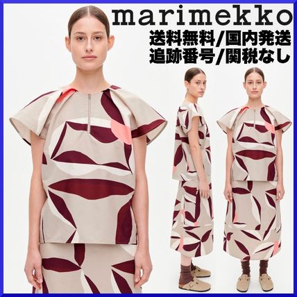 marimekko Shirts & Blouses Casual Style Linen Cotton Medium Short Sleeves Party Style