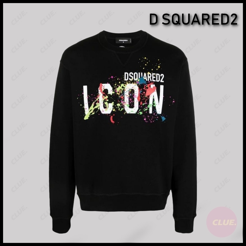 本物の D SQUARED2☆ICON パーカー ハンドペイントスウェット