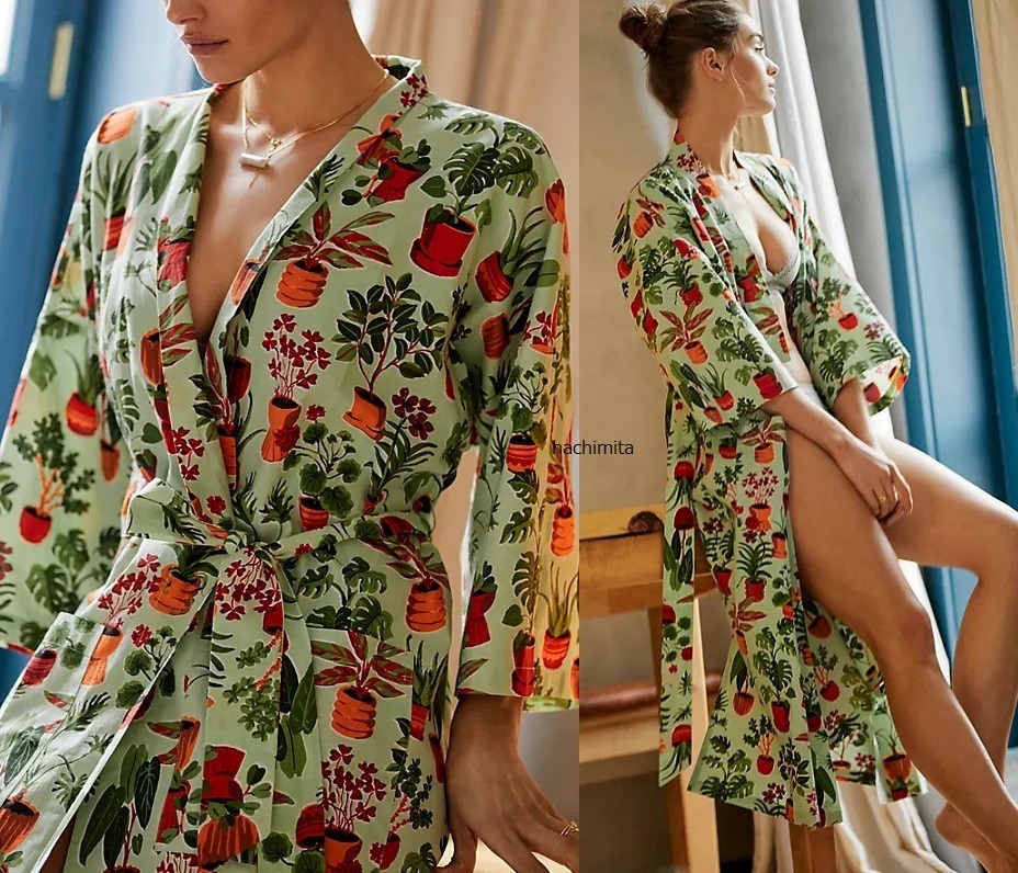 完売☆1点限定☆国内即発送☆Printfresh Potted Plants Robe