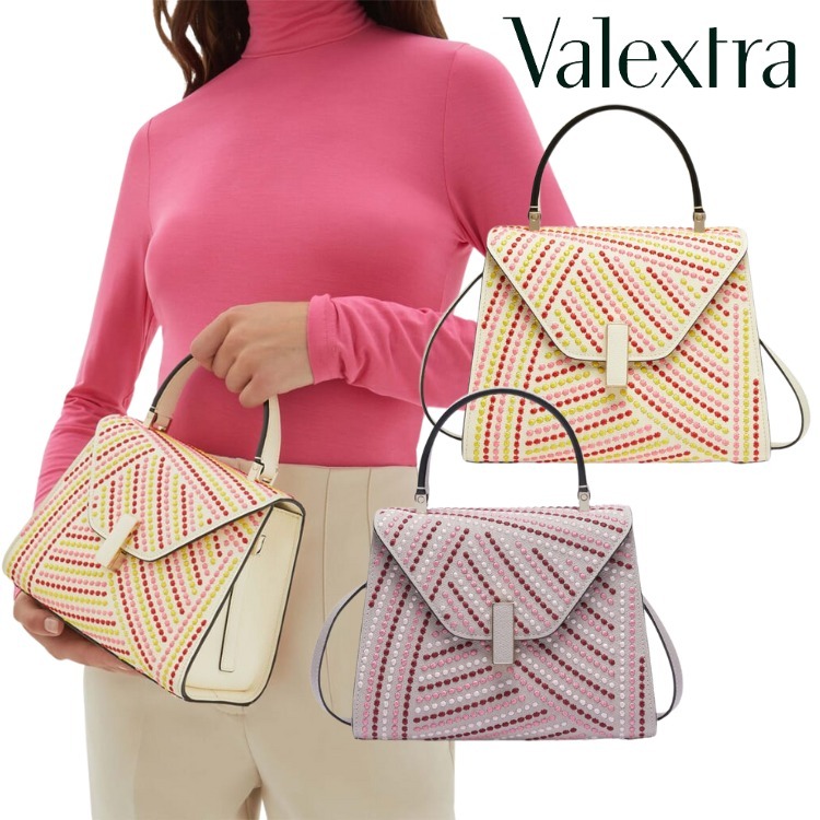 品質のいい Valextra《直営店買付》イジィデ ハンドバッグ ミニ 水玉 ハンドバッグ 品質のいい Valextra《直営店買付》イジィデ ハンドバッグ ミニ 水玉 ハンドバッグ