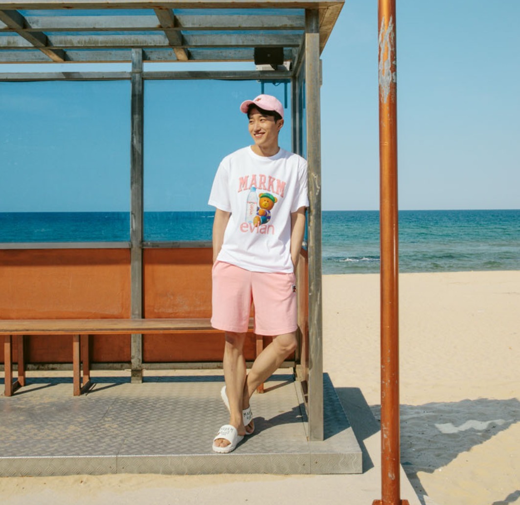 ☆韓国の人気☆【MARKM】☆MARKM x evian PIQUE PANT.S☆ ☆韓国の人気☆【MARKM】☆MARKM x evian PIQUE PANT.S☆