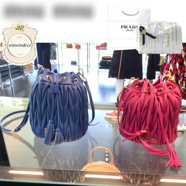 MIUMIU【セール】国内発■マトラッセ巾着ショルダーバッグ