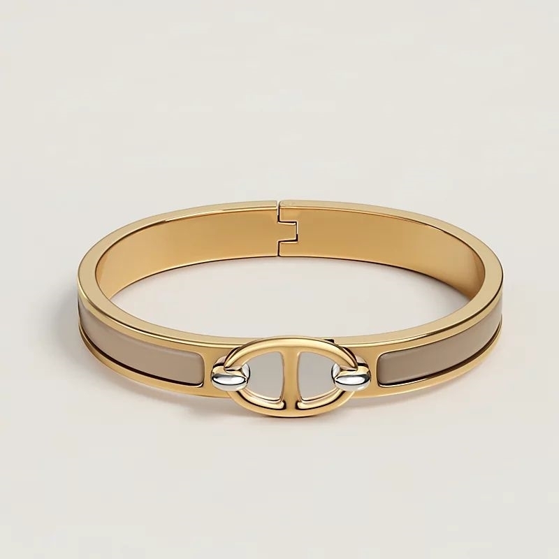 Hermes★大人気グレージュゴールドシェーヌダンクルブレスレット