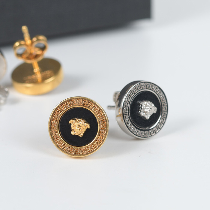 【国内即発】VERSACE エナメル メドゥーサ スタッド ピアス