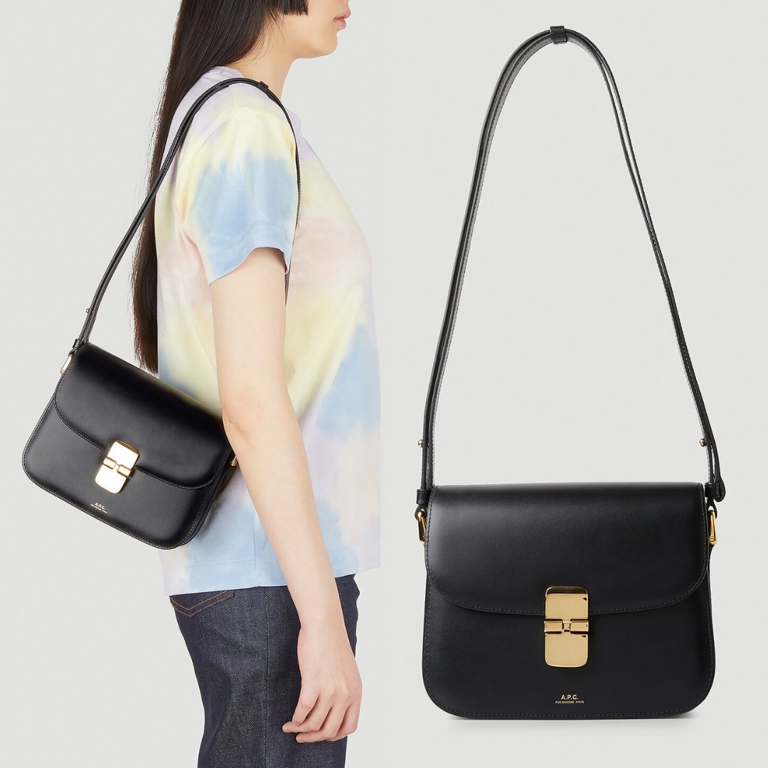 大人気☆A.P.C☆シンプル☆グレーススモールショルダーバッグ www