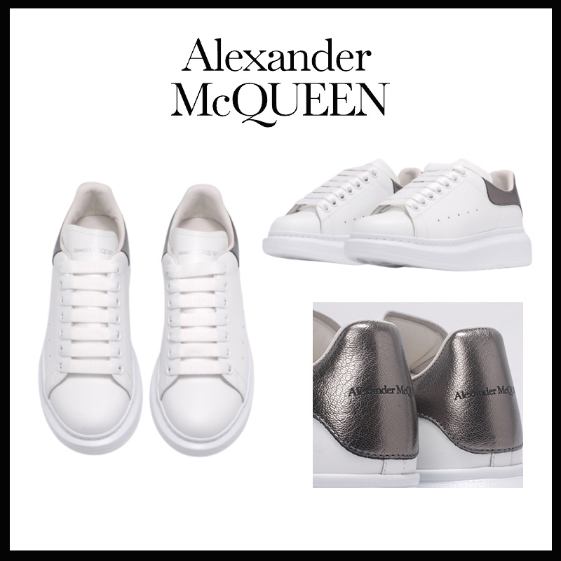 【数量限定】 【ALEXANDER MCQUEEN】Oversole Tab Silver Sneakers スニーカー 【数量限定】 【ALEXANDER MCQUEEN】Oversole Tab Silver Sneakers スニーカー