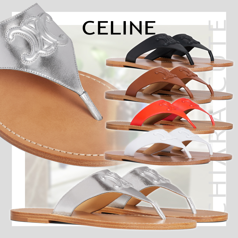 22PF NEW】CELINE_women/TRIOMPHE フラットトングサンダル/4色 (CELINE ...