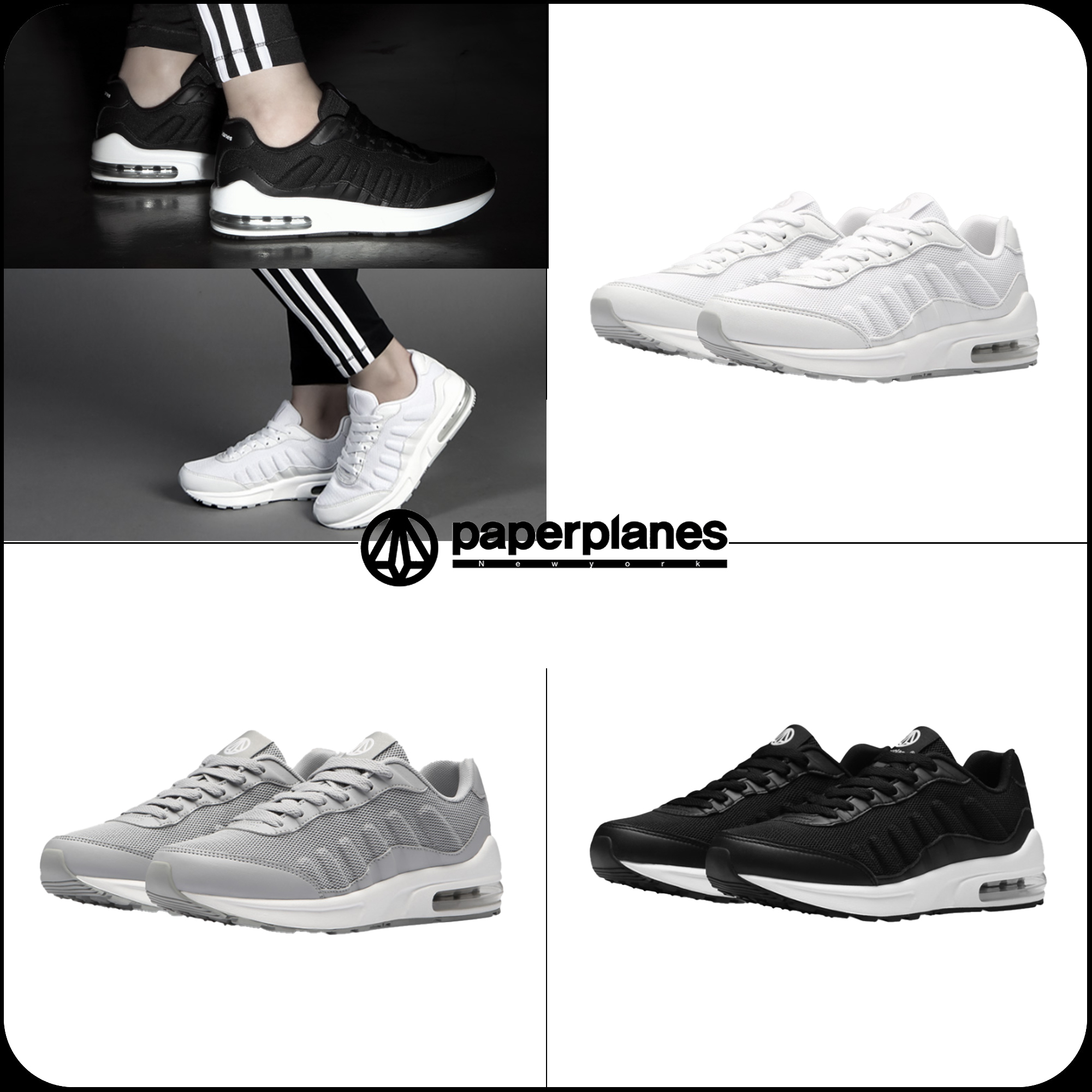[paperplanes]★UNISEX TALL AIR CUSHION RUNNING SHOES PP1464