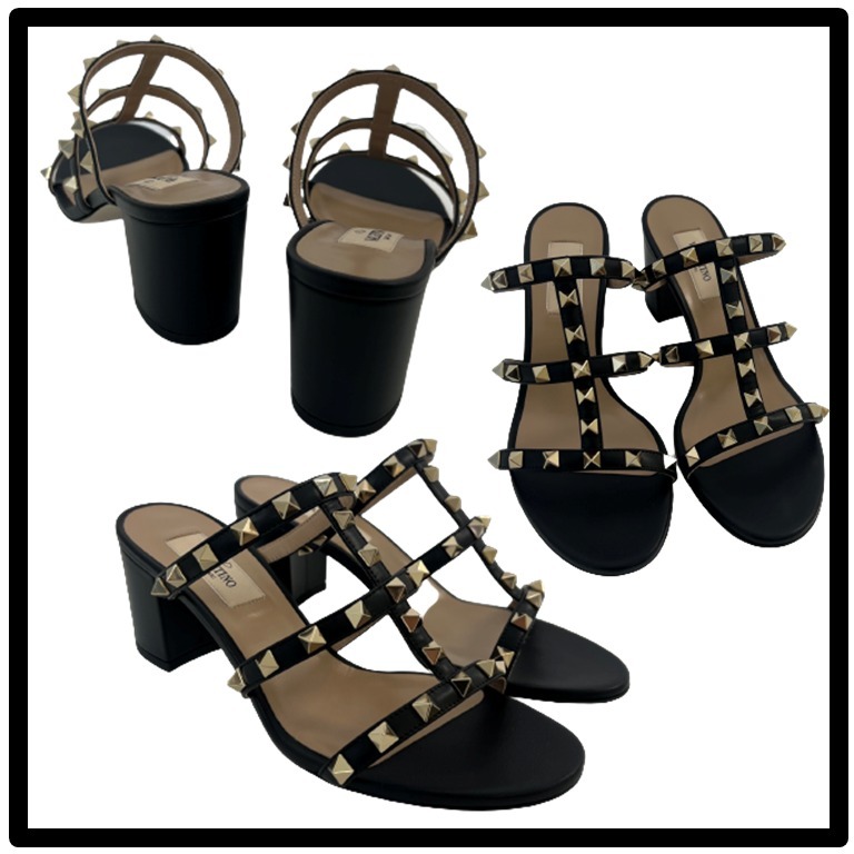 美品⭐︎VALENTINO ロックスタッズスライドサンダル