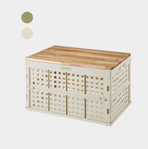 ＜韓国/KOVEA＞アウトドア 折り畳み式 収納BOX ミルキー (2色)