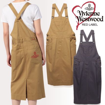 Vivienne Westwood Dresses Dungarees Casual Style Tight Sleeveless Street Style Plain