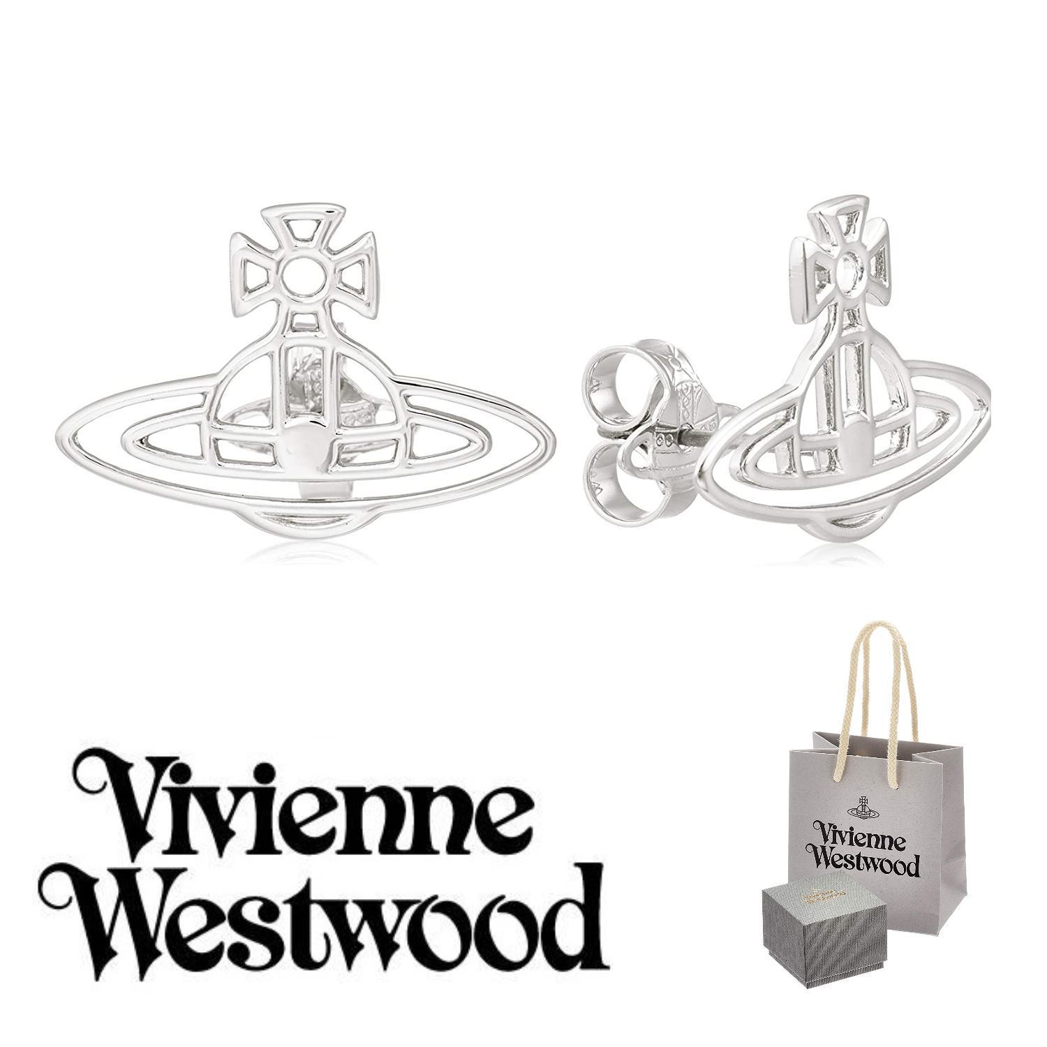 Vivienne Westwood THINLINES オーブ ピアス 62010208/W003