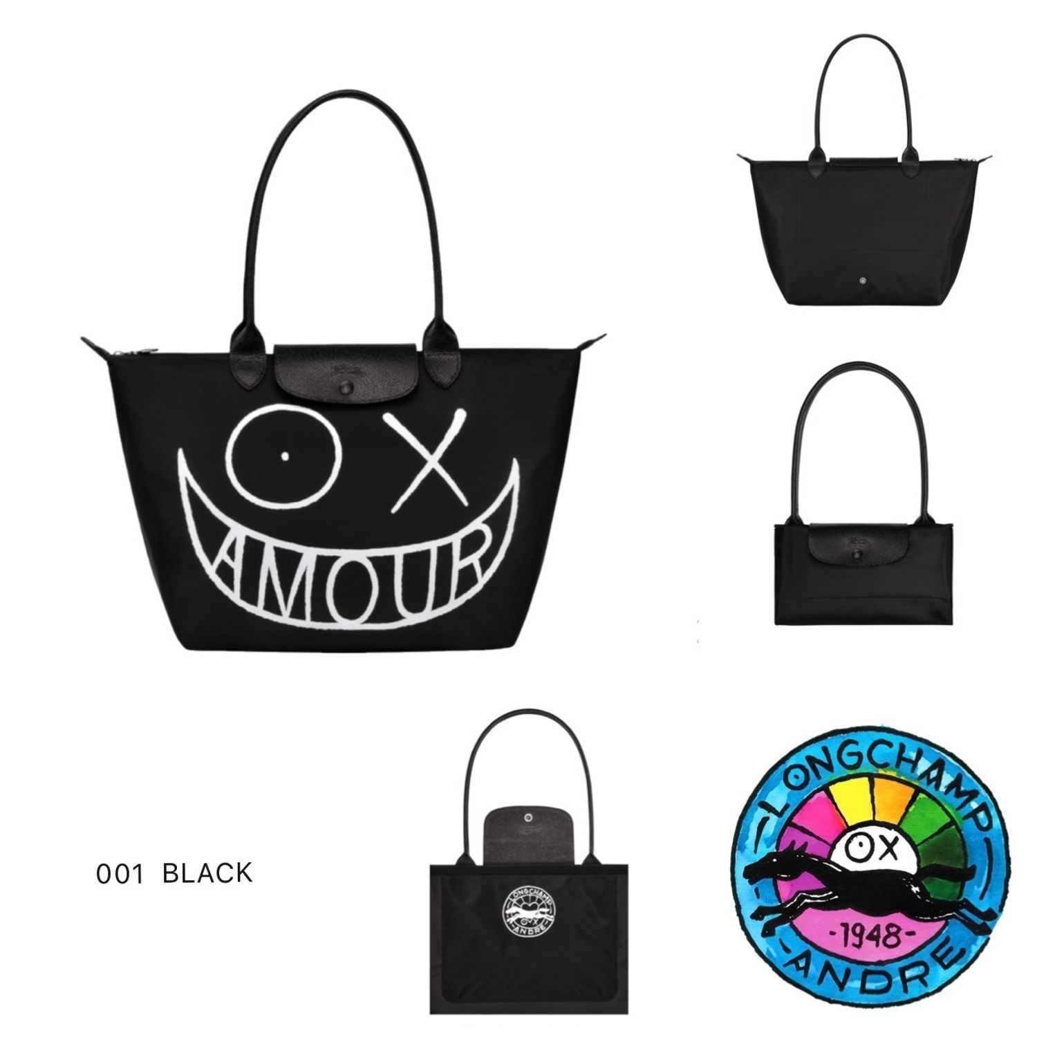 数量限定*国内手元あり Longchamp×アンドレ*コラボ 肩掛け L 数量限定*国内手元あり Longchamp×アンドレ*コラボ 肩掛け L