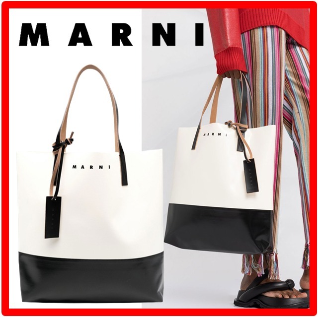 ☆人気☆【MARNI】☆LOGO SHOPPING トートバッ.グ☆正規品 ...