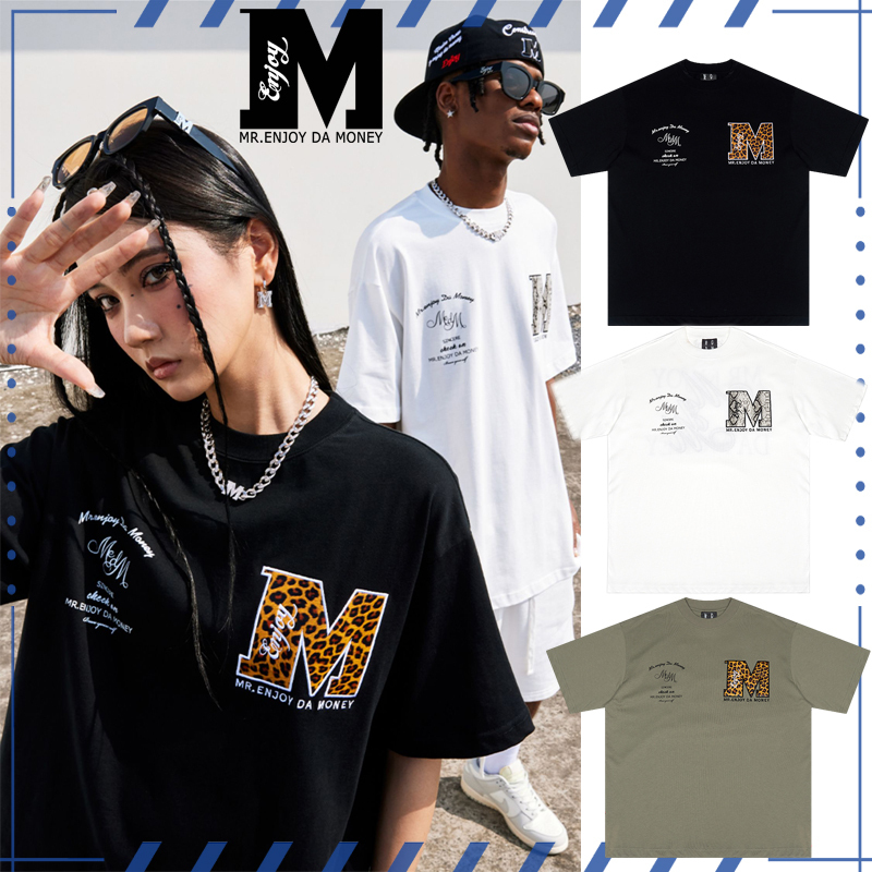 MEDM Tシャツ ゆるい半袖 オーバーサイズ ロゴ 男女兼用 3色