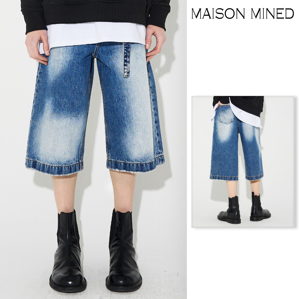 【MAISON MINED】22SS★ BERMUDA BELTED HALF DENIM