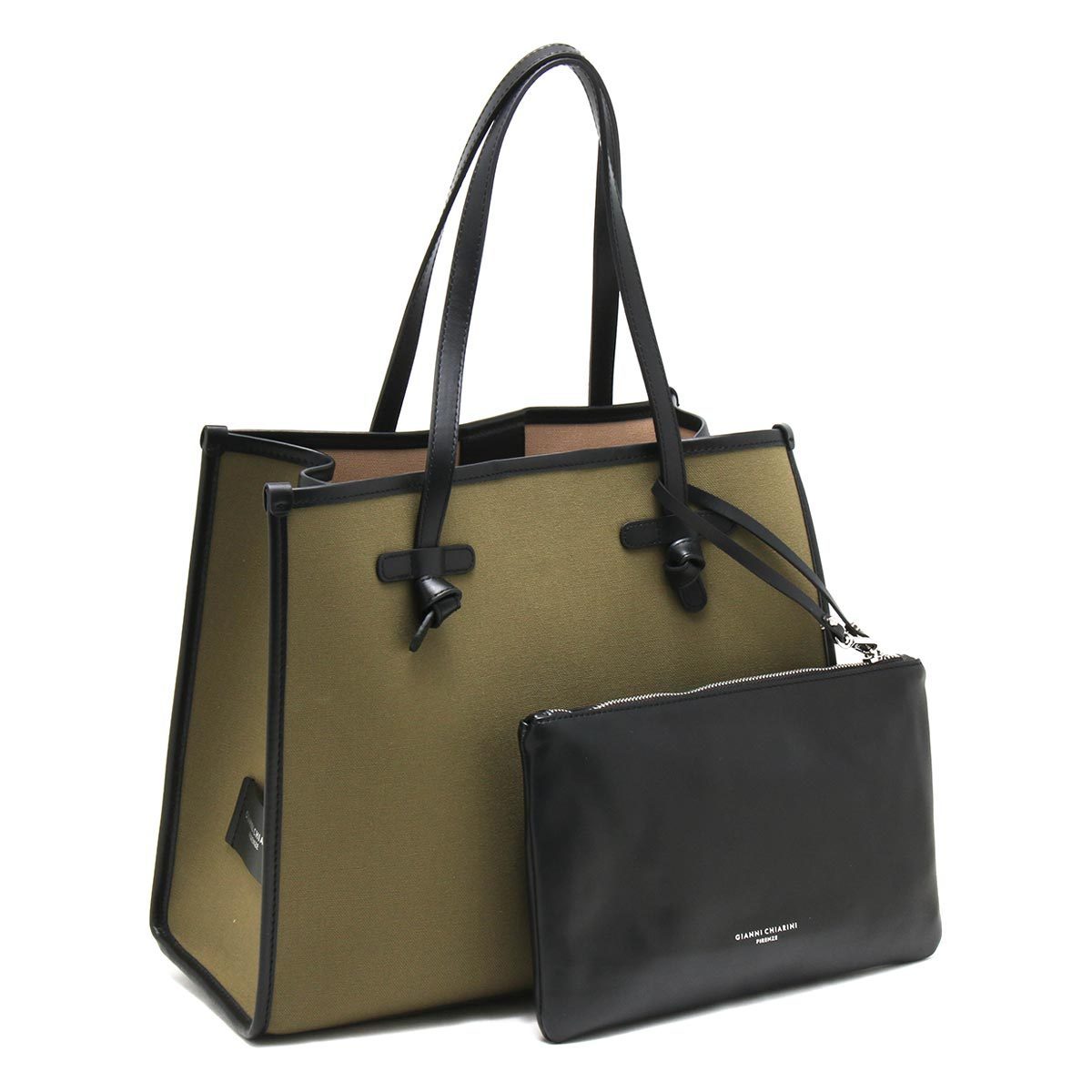 GIANNI CHIARINI トートバッグ ミリタリーグリーン レディース