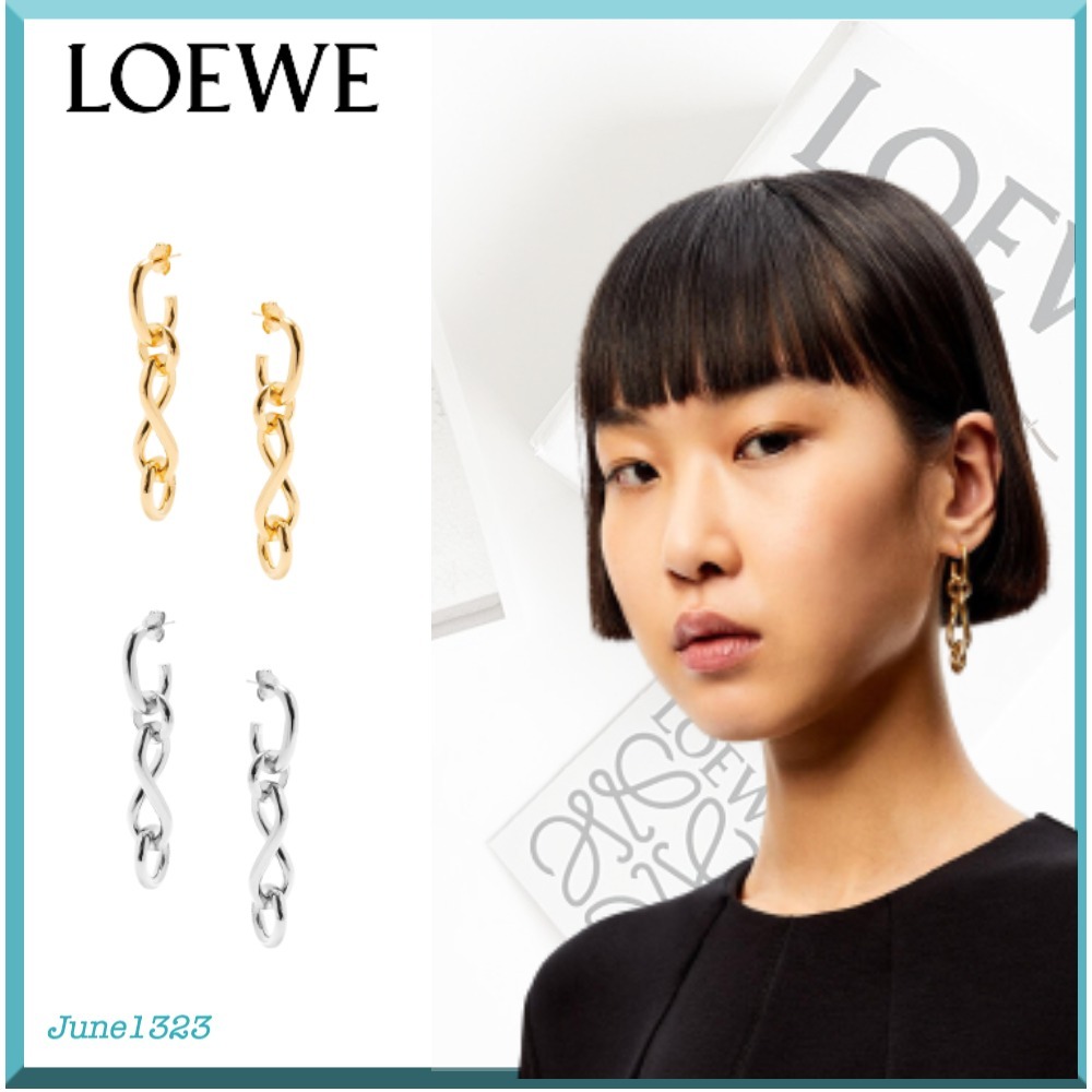 LOEWE】スターリングシルバーチェーンリンク ピアス - cert ...