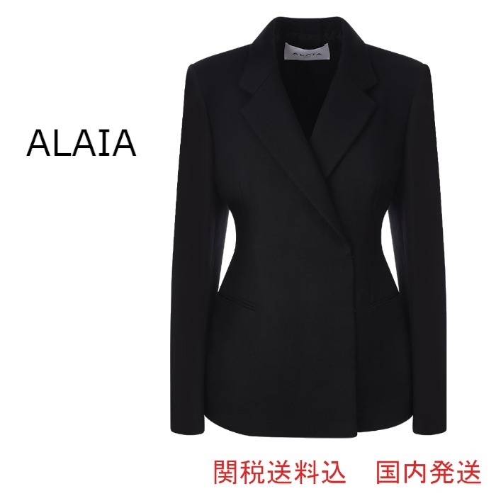 【ALAIA】「A」ウール製 ミディ丈テイラードジャケット