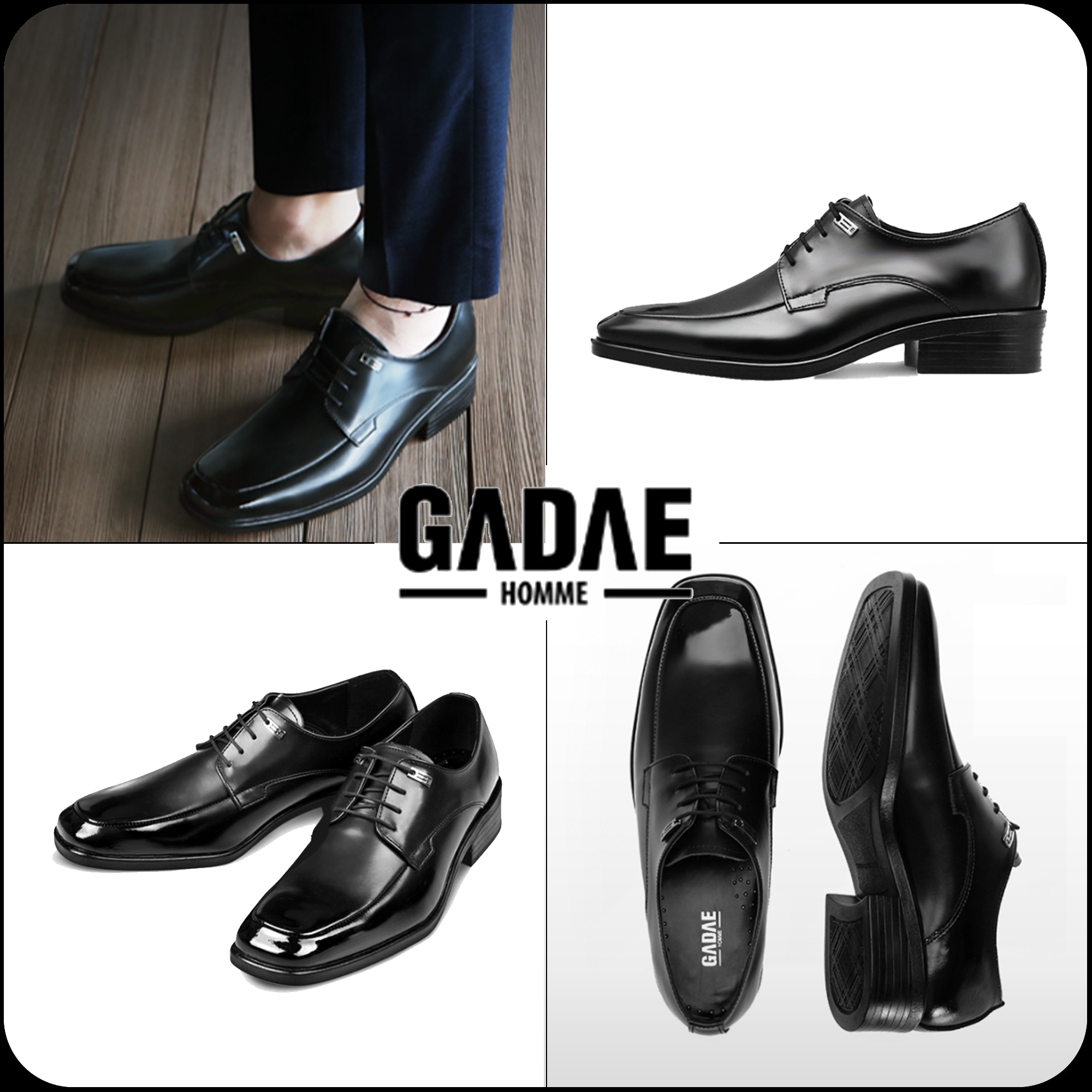 【paperplanes】★GADAE★SUIT SHOES SQUARE TO DERBY SHOES