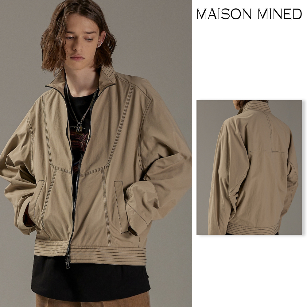 【MAISON MINED】STAND COLLAR RAGLAN BOMBER