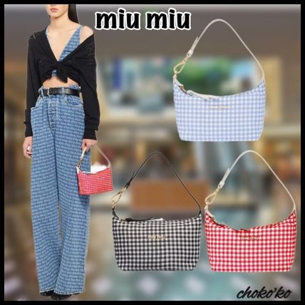ギンガムチェック MiuMiu(ミュウミュウ) バッグ・カバン(レディース ...
