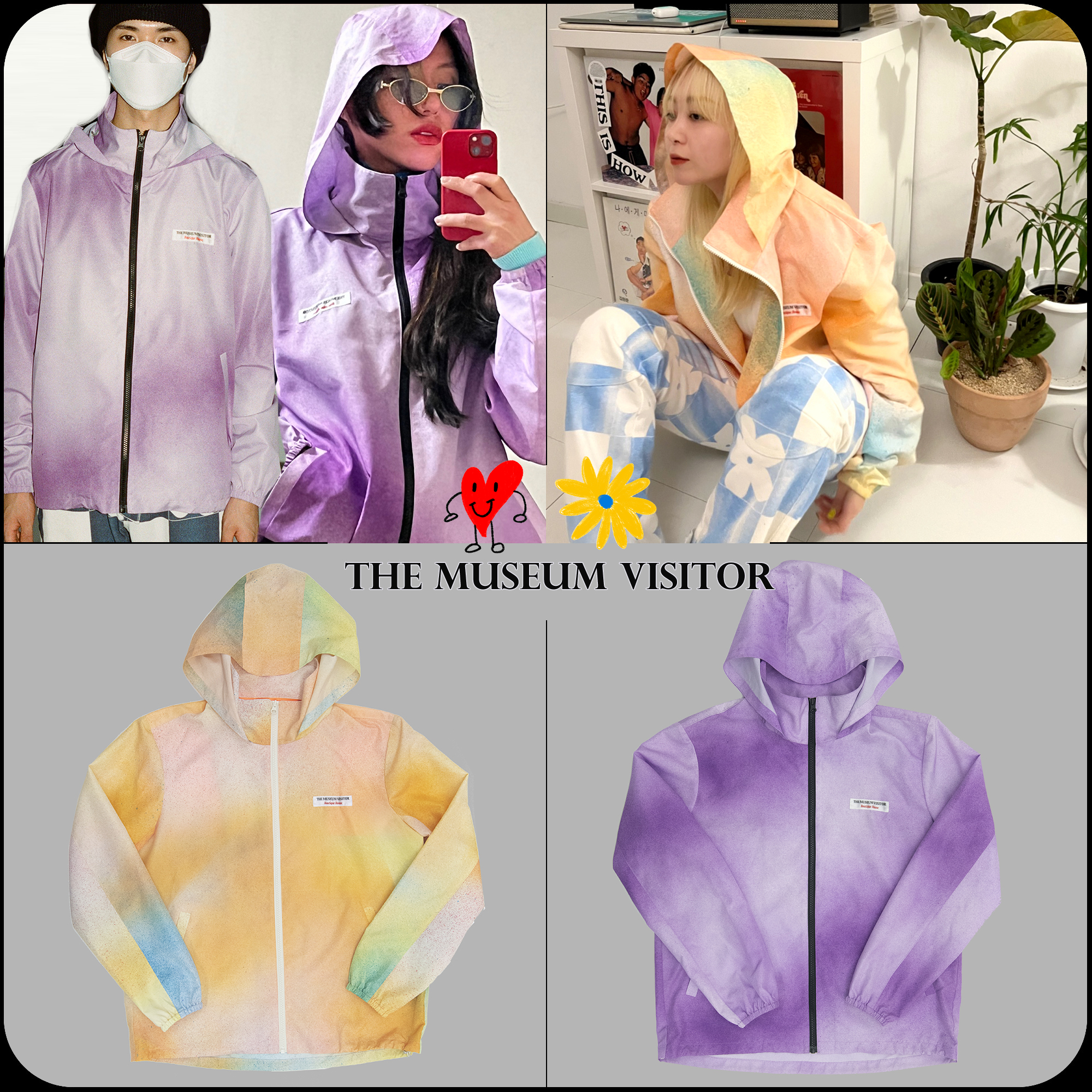 THE MUSEUM VISITOR] ☆SPRAYED PRINTED WINDBREAKER