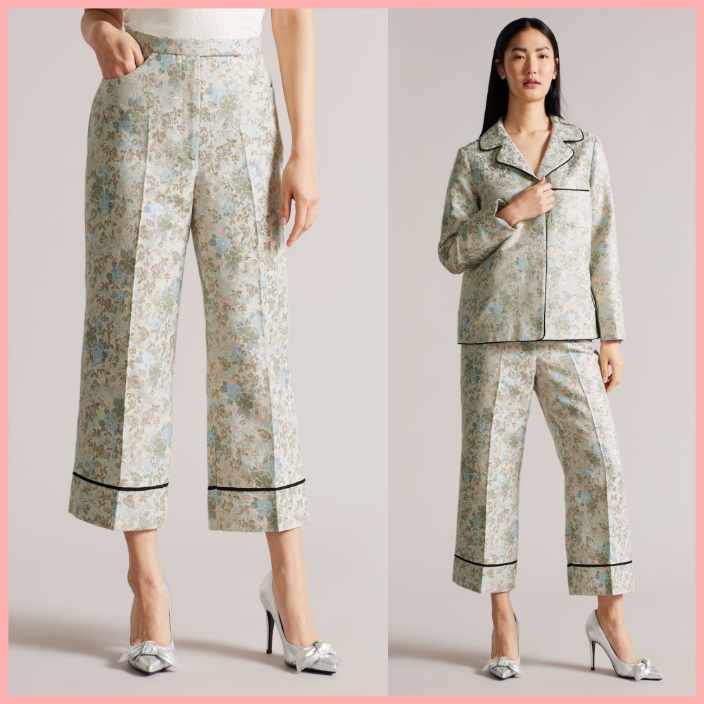 大人気! 日本未入荷 TED BAKER 花柄クロップドパンツ レディース