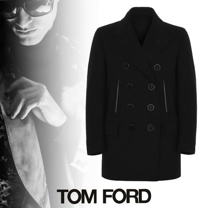 TOM FORD Peacoats Short Street Style Plain Peacoats Coats