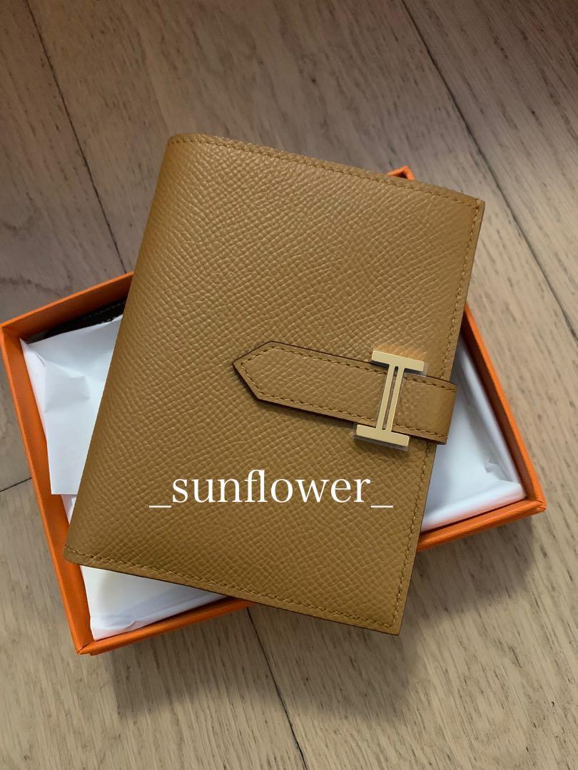 エルメス ベアンコンパクト バイカラー セサミ/ゴールド金具 エルメス ベアンコンパクト バイカラー セサミ/ゴールド金具