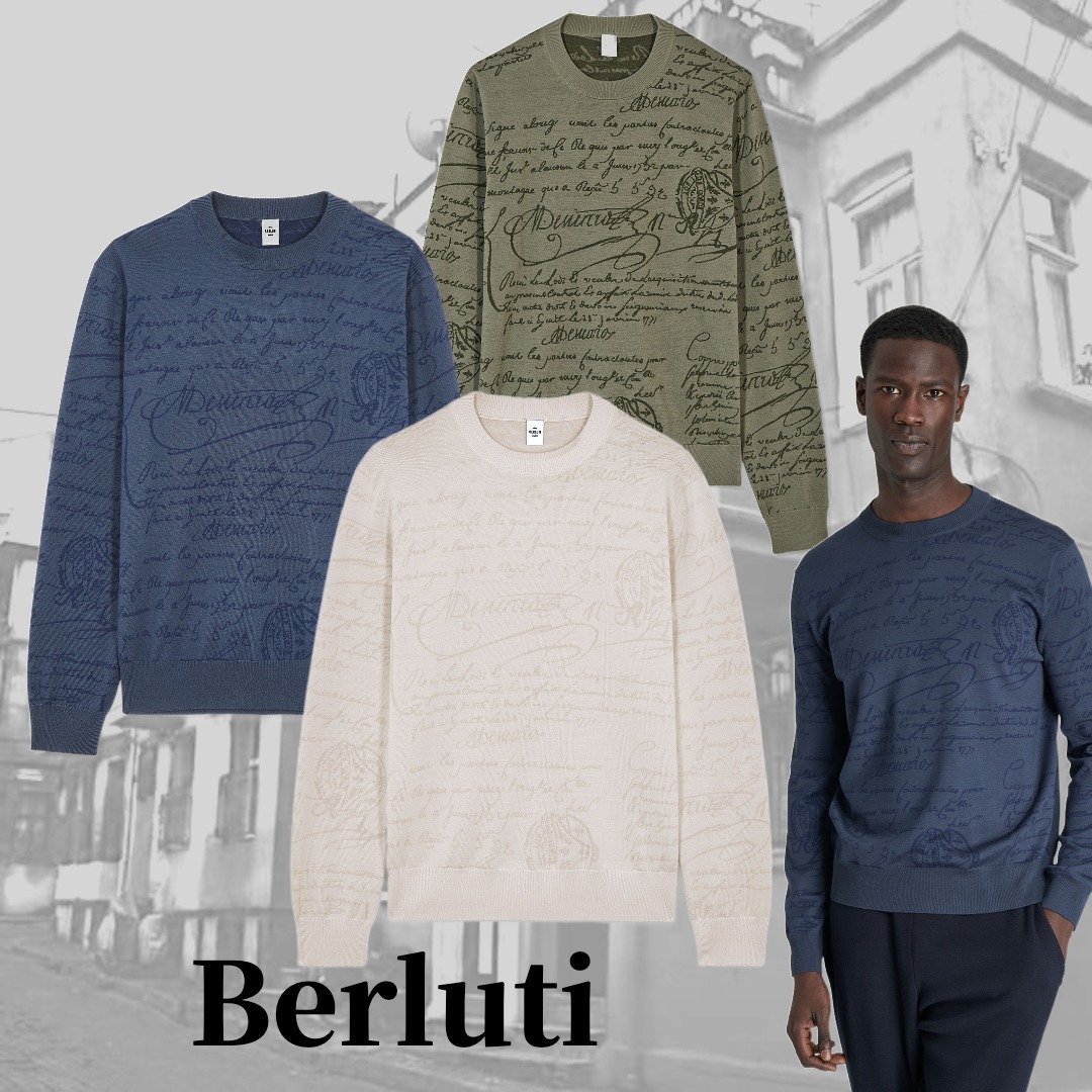 品多く 【Berluti】スクリットセーター ニット・セーター サイズを選択