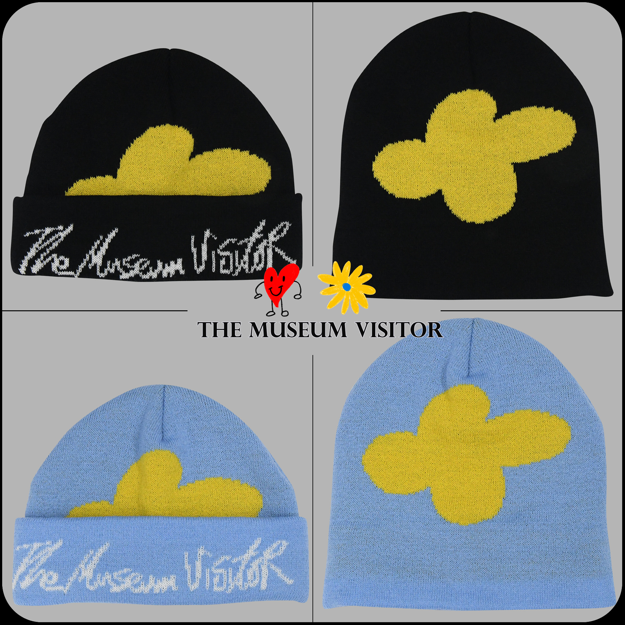 [THE MUSEUM VISITOR]★VISITOR FLOWER CUFF BEANIE
