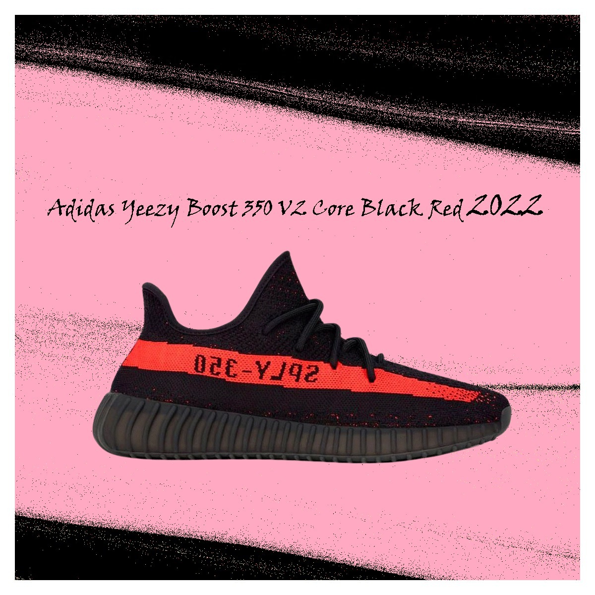 人気ブランド Yeezy Boost 350 V2 Core Black Red 2022 2色 靴