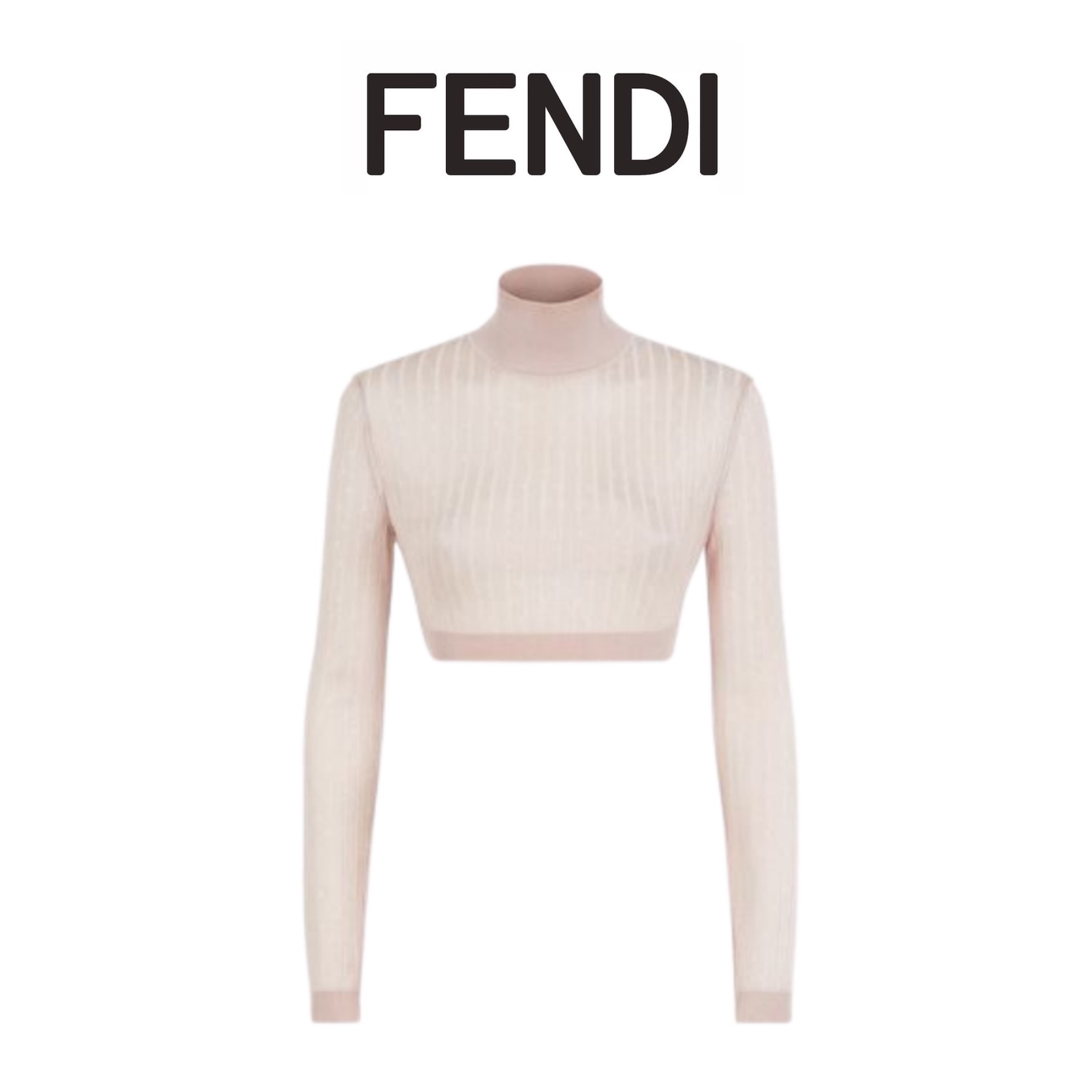 春新作の 新作◆FENDI◆ピンクFFピンストライプ ビスコース トップス ニット・セーター 春新作の 新作◆FENDI◆ピンクFFピンストライプ ビスコース トップス ニット・セーター