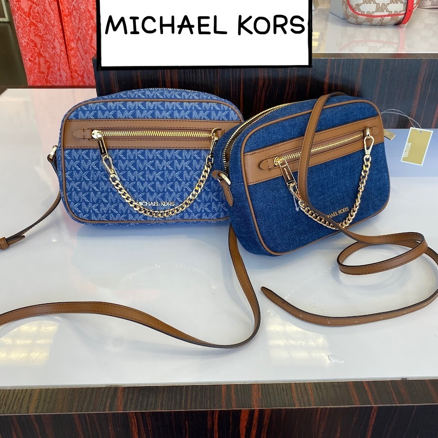 MICHAEL KORS★JET SET ITEM LG EW CHAIN XBODY*デニム系