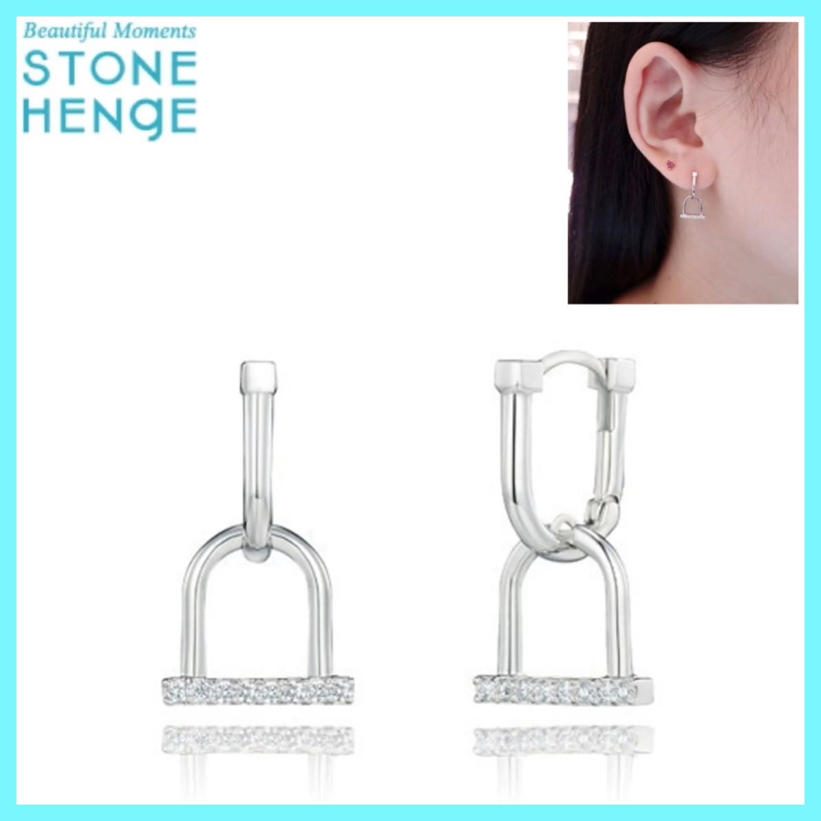 ☆STONE HENgE☆ U Lock シルバー ピアス