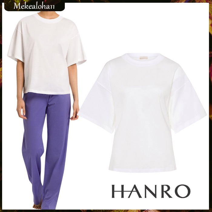 HANRO☆natural living ボクシーTシャツ ホワイト【関税送料込】