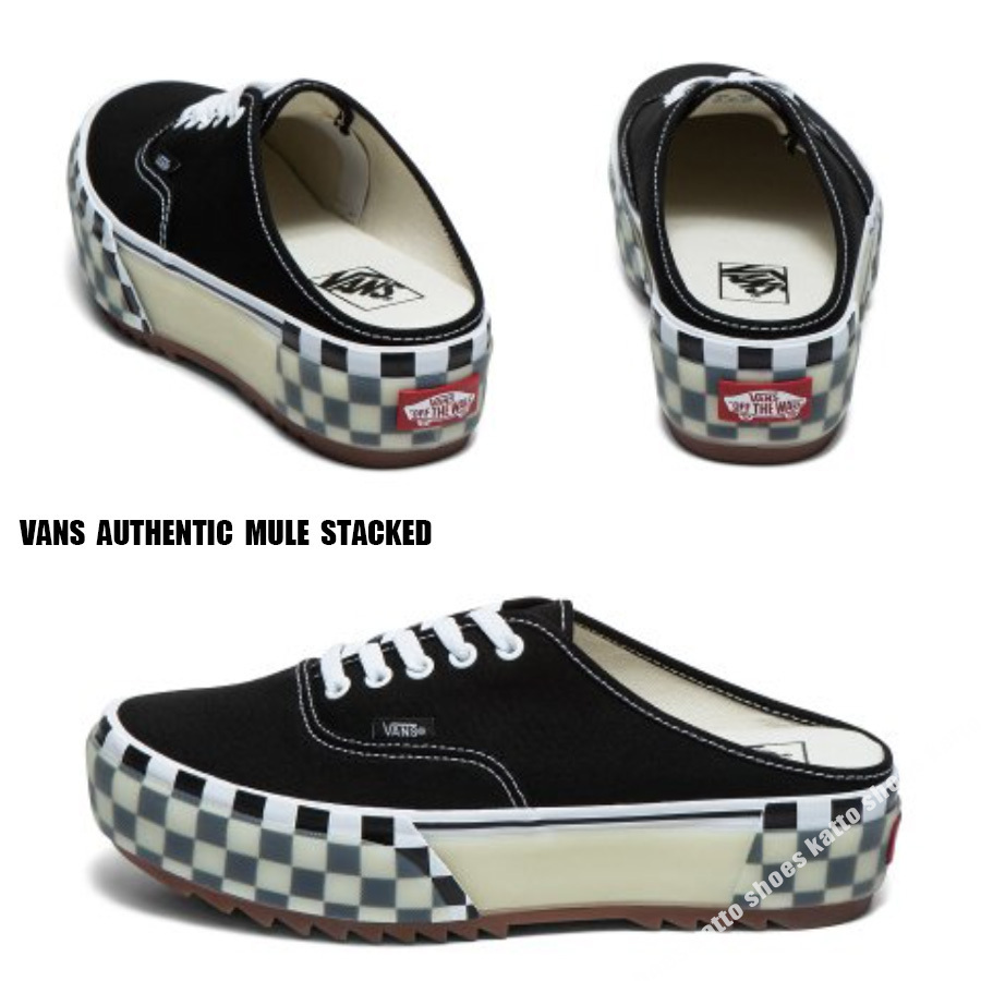 VANS★AUTHENTIC MULE STACKED★ミュール★CANVAS CHECK★厚底