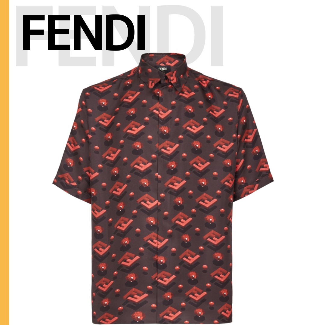 華麗 直営店【FENDI】FF FS0795AL54F0QK0 シルクオーバーサイズシャツ シャツ 華麗 直営店【FENDI】FF FS0795AL54F0QK0 シルクオーバーサイズシャツ シャツ