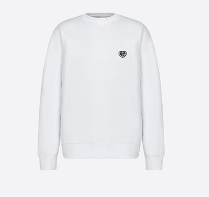Shop Christian Dior Sweatshirt with 'cd heart' patch ...
