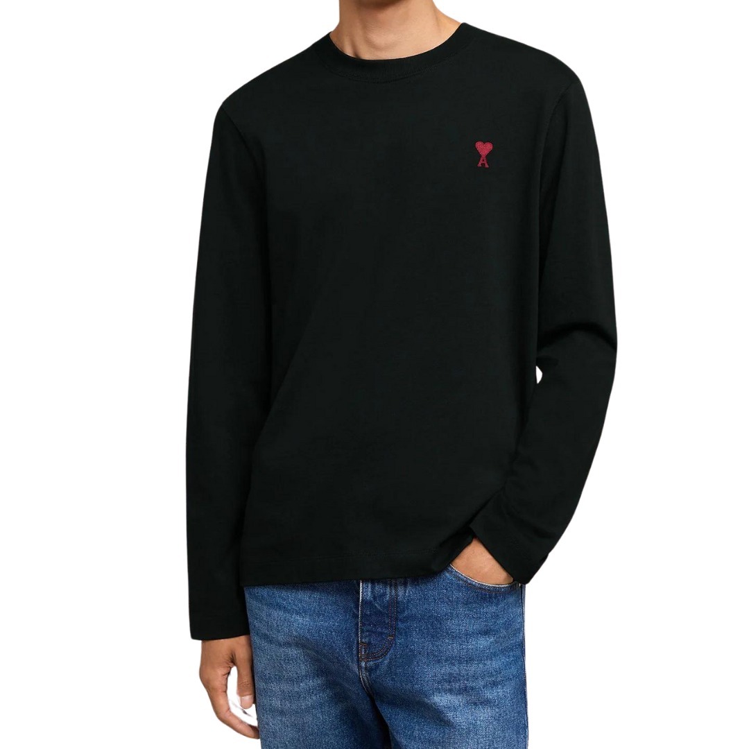 AMI PARIS 関税送料込 ロング スリーブ T シャツ 送料関税込*《AMI PARIS》ロゴ♡ロングスリーブ Tシャツ